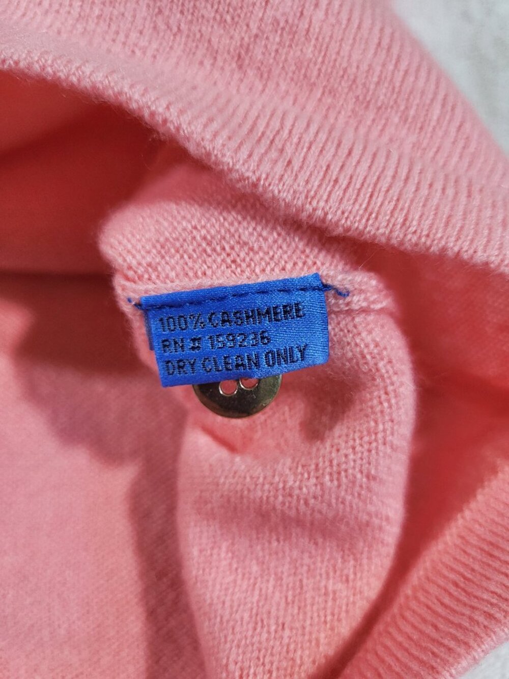 J.McLaughlin Cam Cashmere Polo Sweater Pink - Medium - Picture 8 of 10